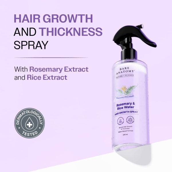 Bare Anatomy Rosemary Water Spray for Hair Growth 200ml