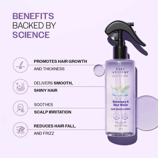 Bare Anatomy Rosemary Water Spray for Hair Growth 200ml